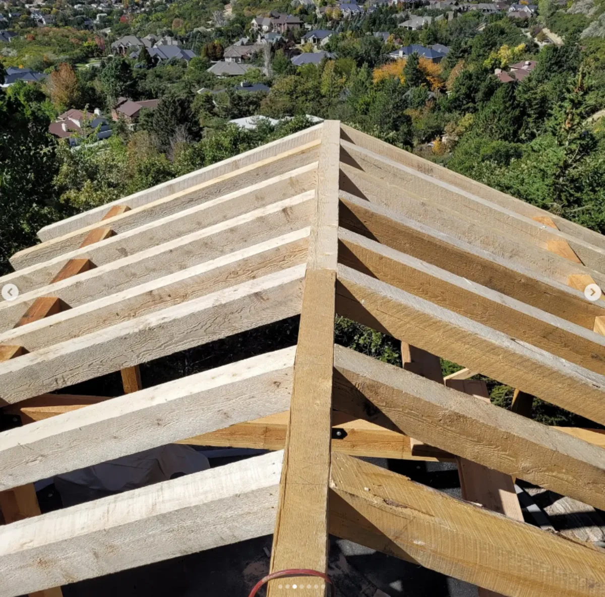 Framed roof ridge detail by Frame Platinum LLC