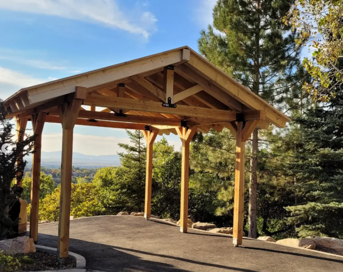 Finished timber-framed structure by Frame Platinum LLC